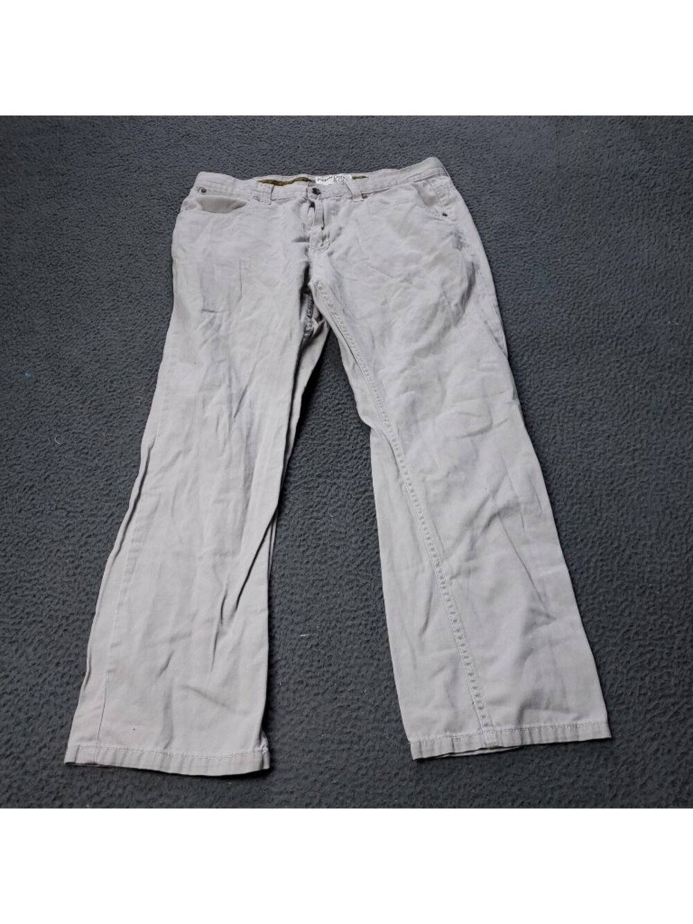 Paper Denim & Cloth Pants Mens 36x30 Cotton Cream Casual Chino Khaki